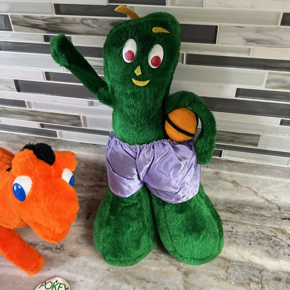 VINTAGE GUMBY AND BENDABLE‎ POKEY PLUSH ACE NOVELTY 1988